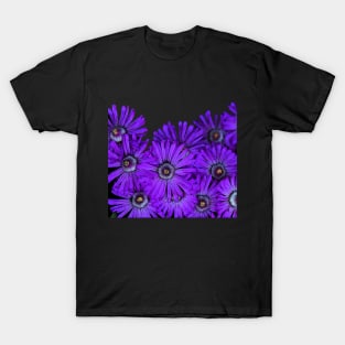 Purple succulent flowers watercolor effect T-Shirt